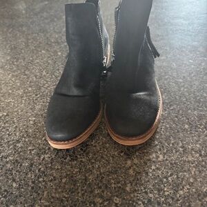 Boots Black Ankle Booties with Zipper